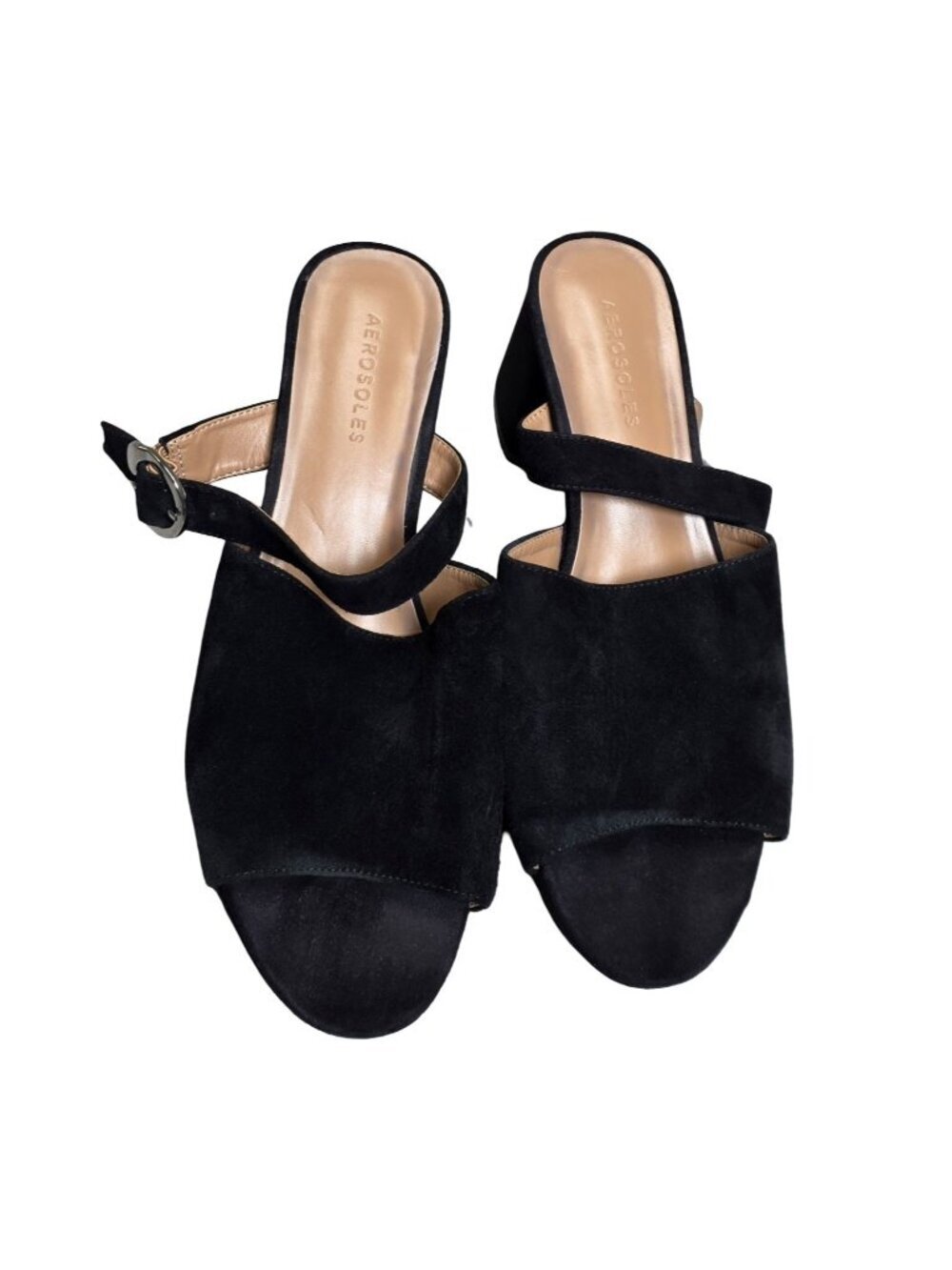 Women's - Aerosoles Cosmic Suede Heeled Sandals, Size 10 - Picture 3 of 9